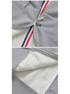 Center Back Stripe Cotton Zip Up Hoodie Light Grey - THOM BROWNE - BALAAN 4