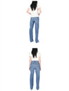 Women's Mid-Rise Straight Jeans Blue - TORY BURCH - BALAAN.