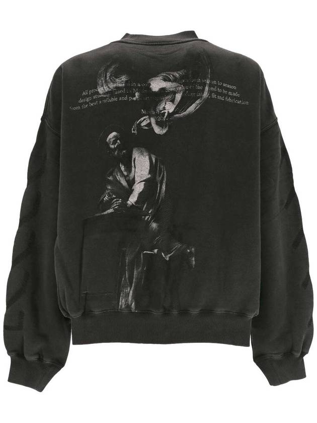 Print Cotton Sweatshirt Black - OFF WHITE - BALAAN 4