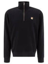 Fox Head Patch Half Zipper Sweatshirt Black - MAISON KITSUNE - BALAAN 2