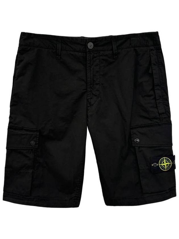 Wappen Cargo Bermuda Shorts Black - STONE ISLAND - BALAAN 2