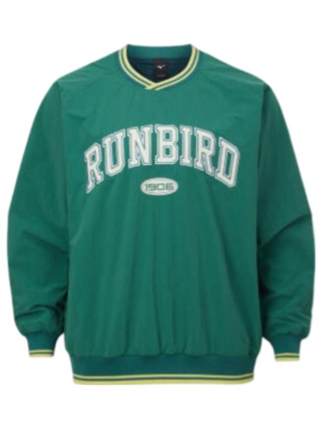 Runbird Woven Sweatshirt Dark Green - MIZUNO - BALAAN 1