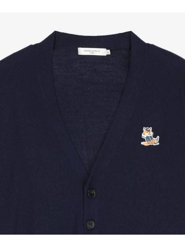 Dressed Fox Patch Relaxed Cardigan Navy - MAISON KITSUNE - BALAAN 4