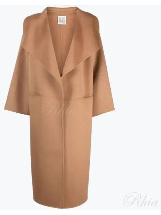 Signature Wool Cashmere Single Coat Camel - TOTEME - BALAAN 2