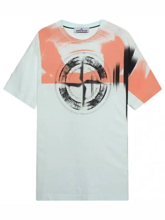 Printed Short Sleeve T Shirt Men s Tee - STONE ISLAND - BALAAN 1