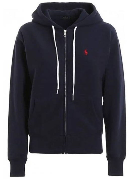 Embroidered Logo Zip Up Hoodie Navy - POLO RALPH LAUREN - BALAAN 2