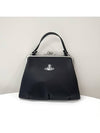 Metal ORB Point Saffiano Tote Bag Black - VIVIENNE WESTWOOD - BALAAN 2