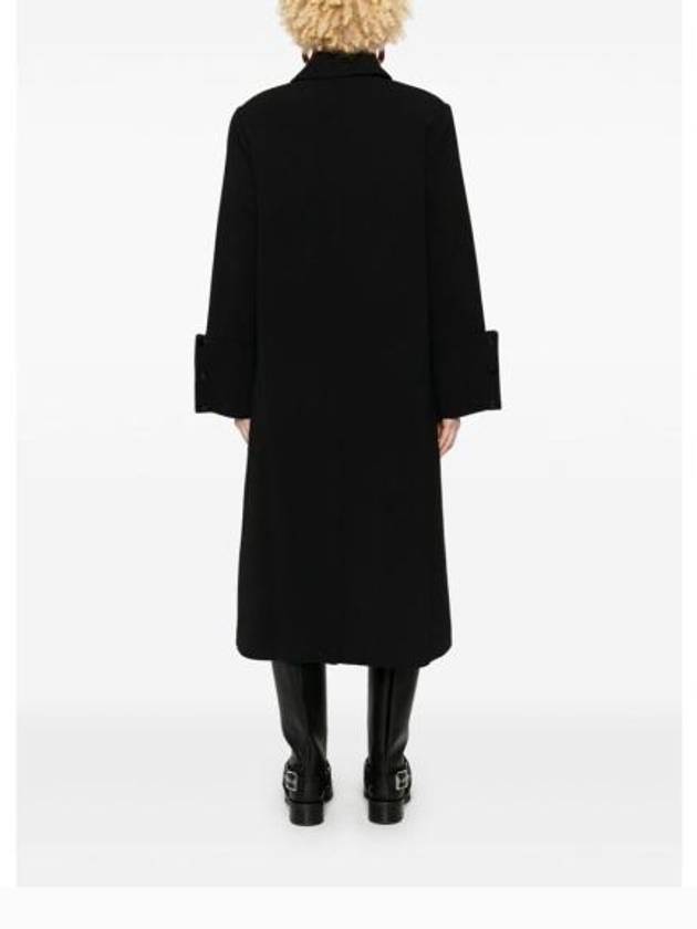 Bonded Crepe Single Coat Black - GANNI - BALAAN 6