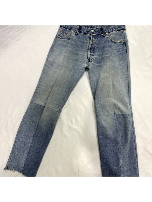 M Men s Cut Off Asymmetric Rework Symmetry Denim Pants Jeans - VETEMENTS - BALAAN 5