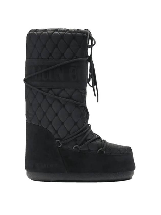 s Icon Quilted Snow Winter Boots Black - MOON BOOT - BALAAN 1