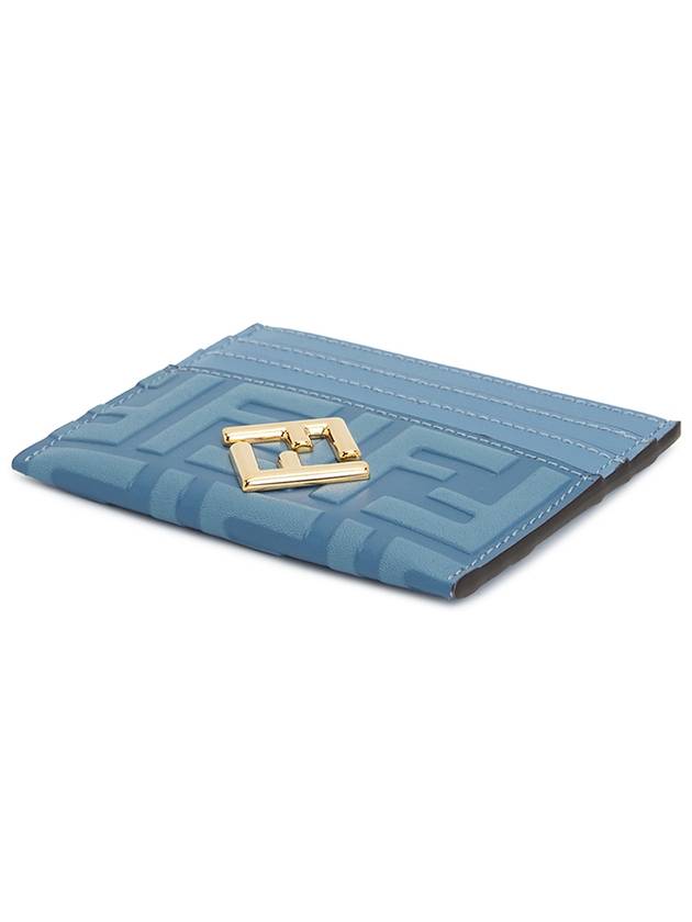 Diamond FF Logo Card Wallet Blue - FENDI - BALAAN 4