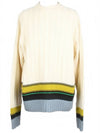 Color combination detail cashmere knit sweater XL - HERMES - BALAAN 1