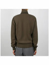 Front Zip  Down Suede Jacket Dark Olive - TOM FORD - BALAAN 5