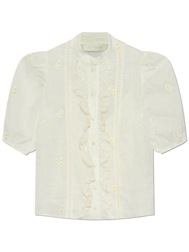 Zimmermann Shirt With Daisy Motif, Women's, White - ZIMMERMANN - BALAAN 1