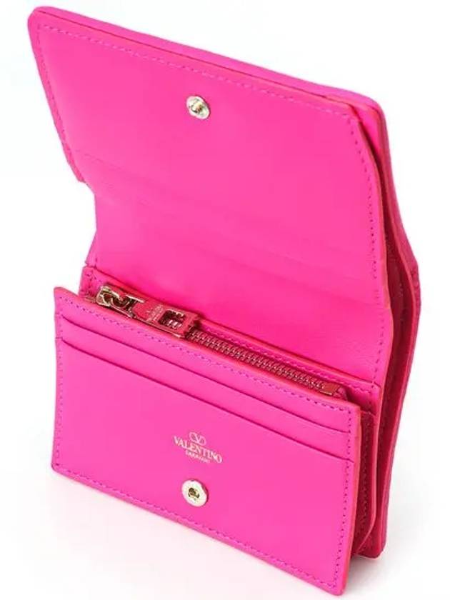 Toile Iconographe Half Wallet Pink - VALENTINO - BALAAN 5