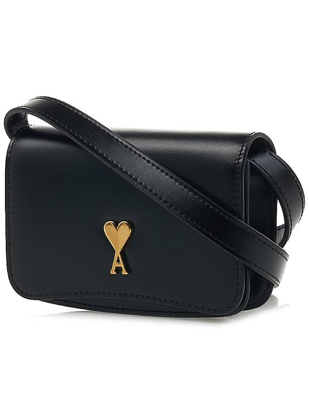 Paris Strap Card Wallet Black - AMI - BALAAN 3