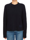 Logo Patch Wool Knit Top Night Blue - AMI - BALAAN 2