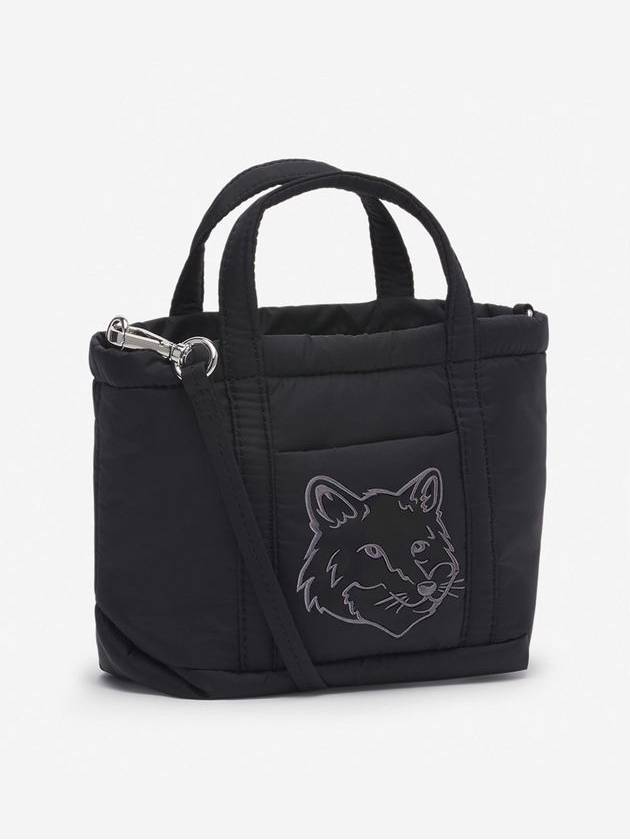 Fox Head Mini Puffer Tote Bag Black - MAISON KITSUNE - BALAAN 2