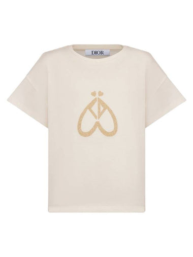 Dior Cotton Jersey Shot Sleeve T-Shirt Cream - DIOR - BALAAN 1