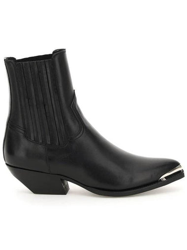 Calfskin Metal Toe Cruiser Chelsea Boots Black - CELINE - BALAAN 1