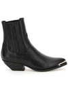 Calfskin Metal Toe Cruiser Chelsea Boots Black - CELINE - BALAAN 1