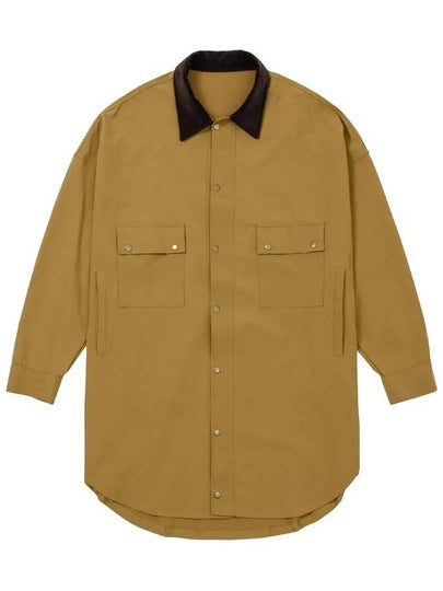 oversized wax shirt jacket camel - AJOBYAJO - BALAAN 2