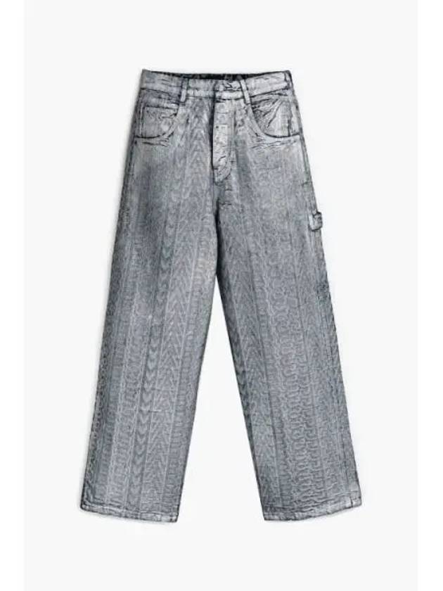 Monochromatic Oversized Jeans Matte Silver MJPAW23002SVX - MARC JACOBS - BALAAN 1