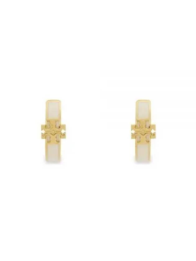 Women's Kira Huggie Hoop Earrings White - TORY BURCH - BALAAN 2