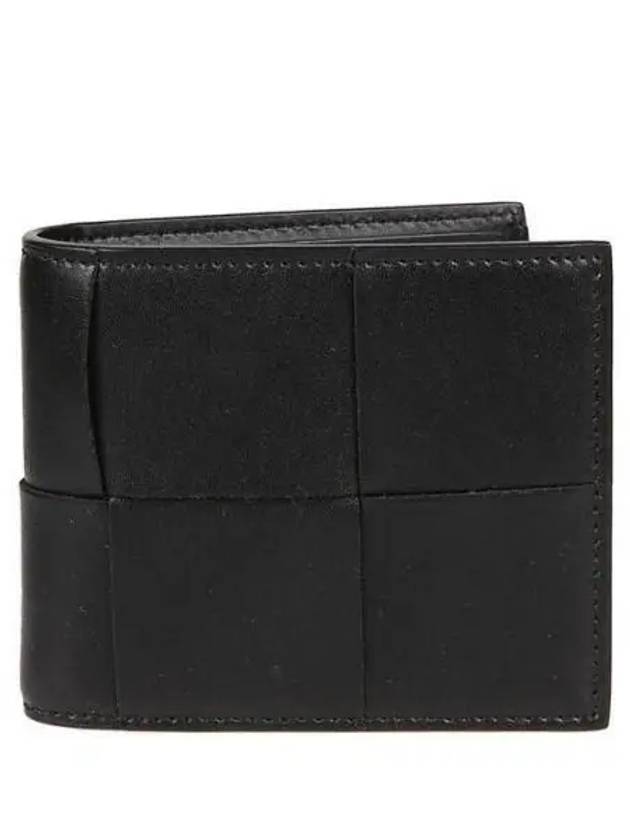 Intrecciato Coin Pocket Half Wallet Black - BOTTEGA VENETA - BALAAN 2