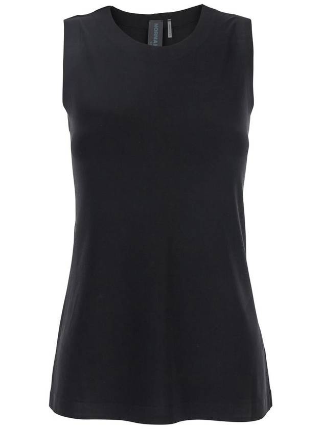 Black Sleeveless Top In Tech Fabric Woman - NORMA KAMALI - BALAAN 1