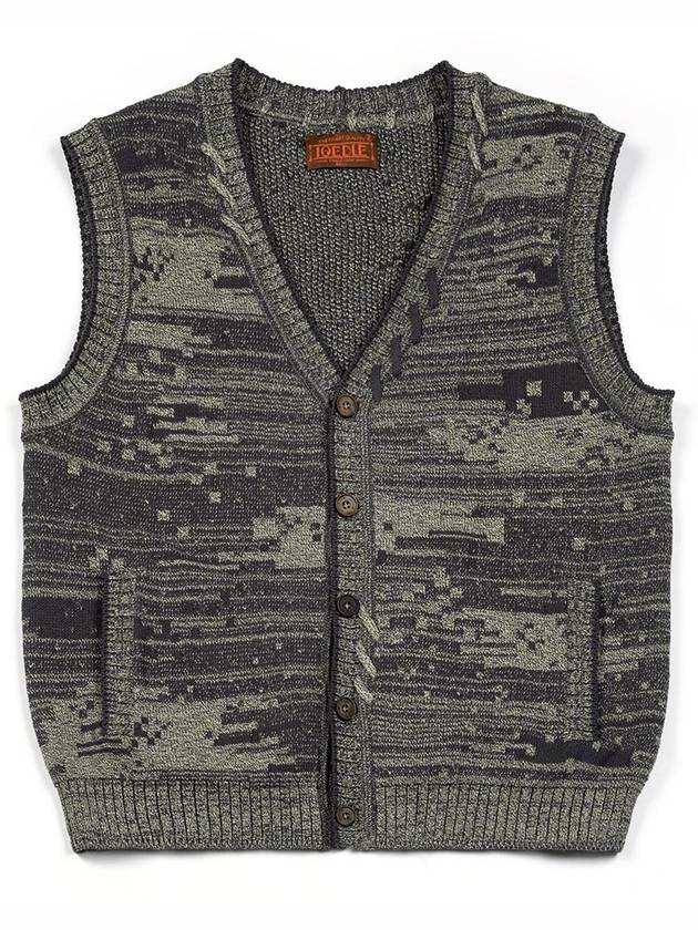 Mosaic Urban Knit Vest Cardigan Green - IOEDLE - BALAAN 2