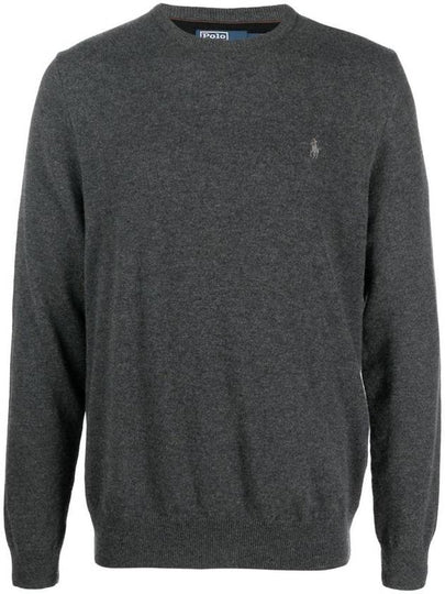 Logo Basic Pullover Knit Top Dark Grey - POLO RALPH LAUREN - BALAAN 2