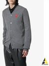 Heart Wappen Wool Cardigan Dark Grey - COMME DES GARCONS PLAY - BALAAN 2