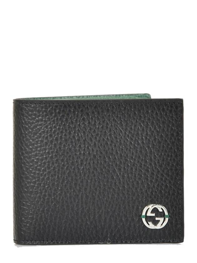 GG Interlocking Two Tone Half Wallet Black - GUCCI - BALAAN 6