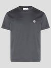 Slimfit Cotton Jersey Short Sleeve T-shirt Grey - STONE ISLAND - BALAAN 2