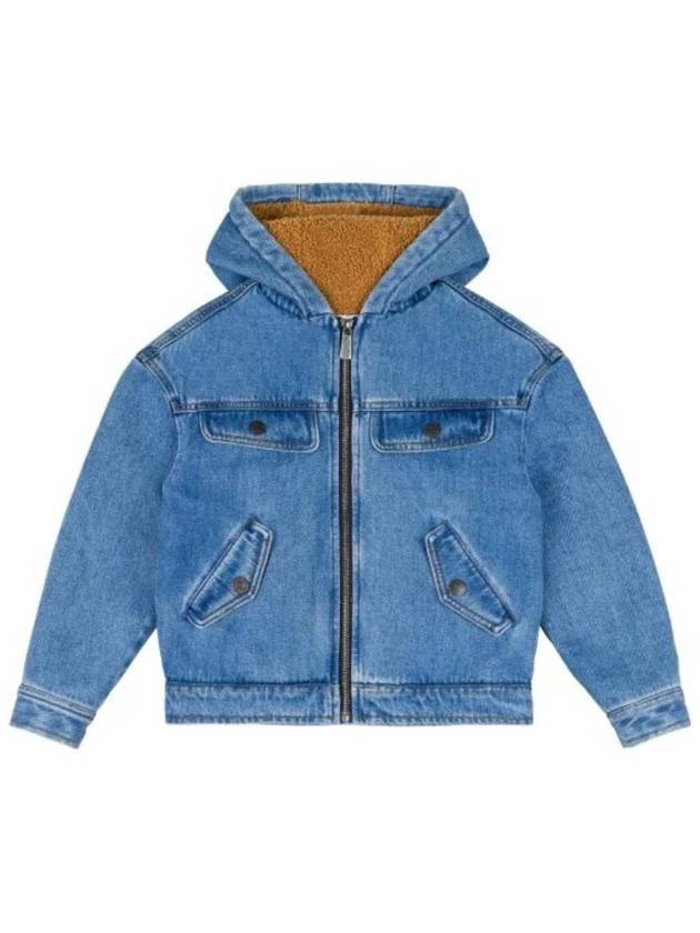 Moschino Boys Embossed Logo Hooded Denim Jacket, Size 10Y - MOSCHINO - BALAAN 1