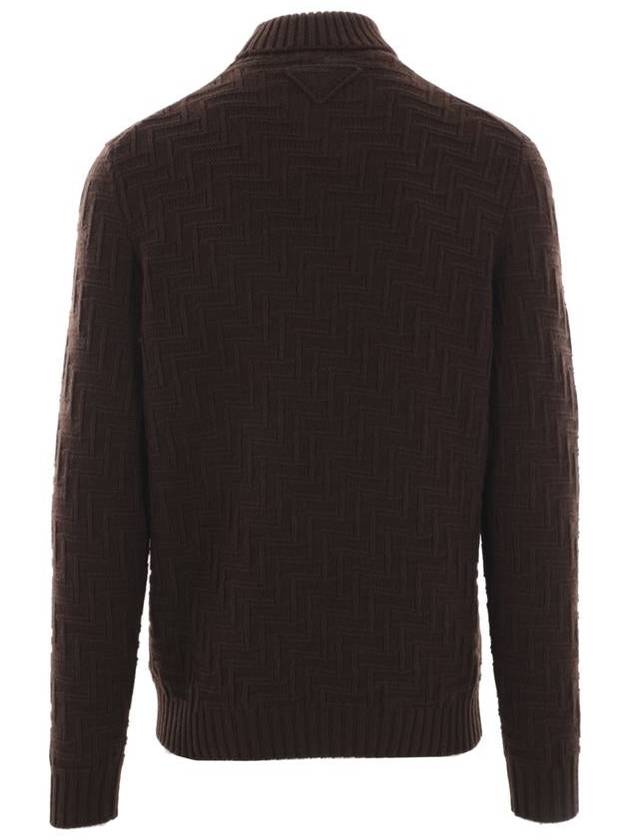 Wool Cashmere Turtleneck Cocoa Brown - PRADA - BALAAN 5