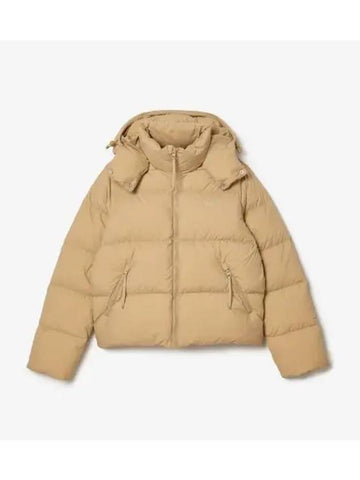 Women s Short Down Puffer Beige - LACOSTE - BALAAN 1