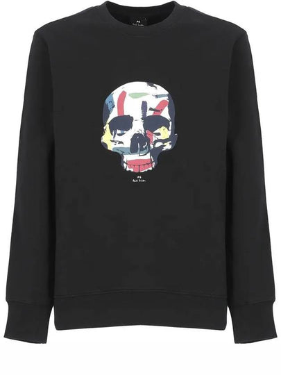 Skull Print Cotton Sweatshirt Black - PAUL SMITH - BALAAN 2