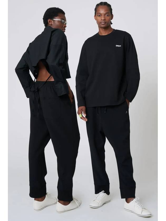 AU42PT08 Sweatshirt baggy pants black - ATHPLATFORM - BALAAN 10