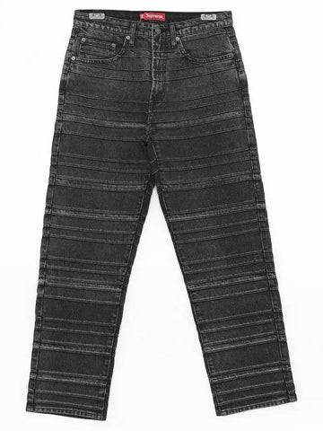 FW22P19 BLACK layered denim pants - SUPREME - BALAAN 1