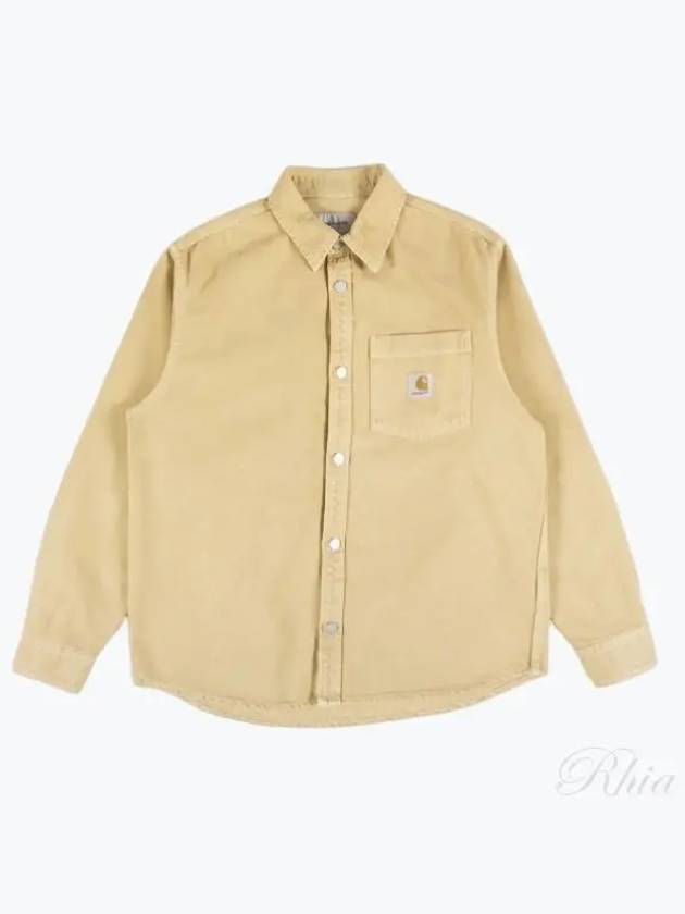 George Chest Logo Patch Denim Long Sleeve Shirt Beige - CARHARTT WIP - BALAAN 2