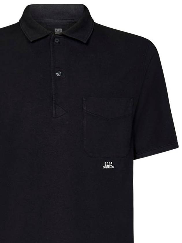 Pocket Polo Shirt Black - CP COMPANY - BALAAN 5