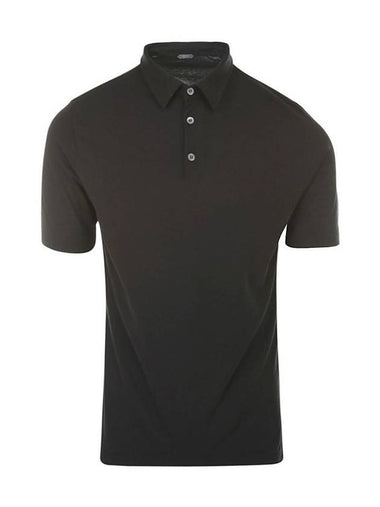 Men's Cotton Polo Shirt Black - ZANONE - BALAAN 1