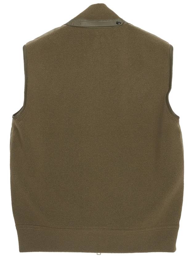 Panel Suede Quilted Padding Vest Dark Olive - TOM FORD - BALAAN 3