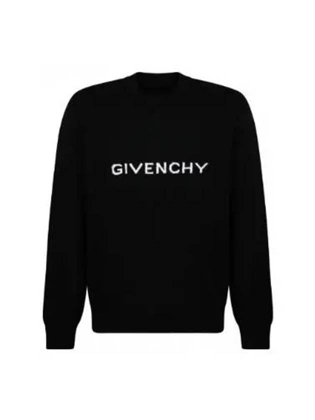 Logo Wool Knit Top Black - GIVENCHY - BALAAN 2