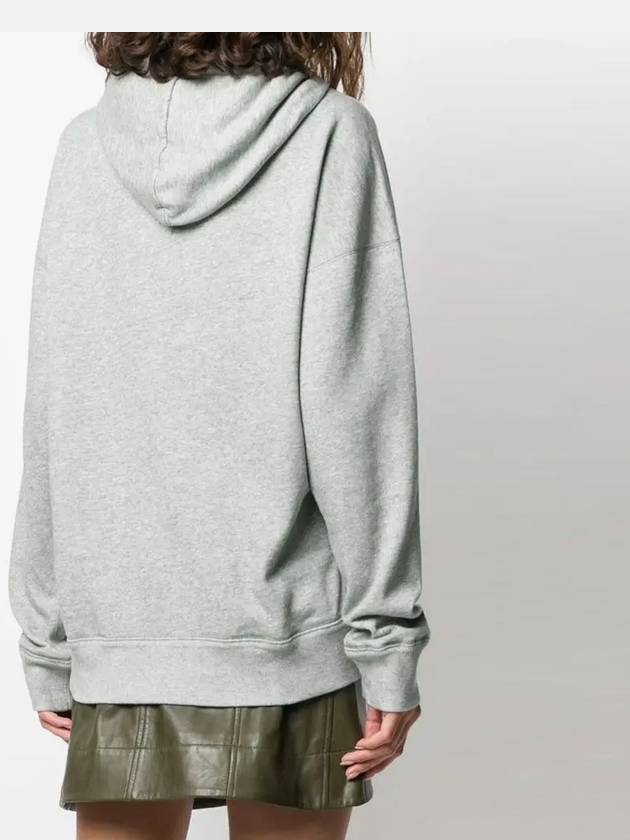 Mansel Velor Logo Hoodie Grey - ISABEL MARANT - BALAAN 5