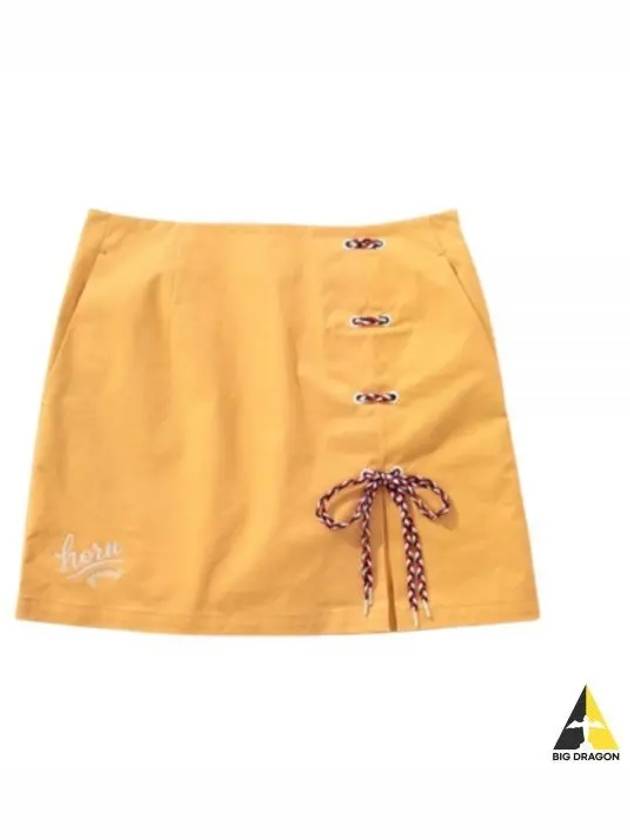 Golf Wear Women s Skirt HCW 2A AE05 MUSTARD - HORN GARMENT - BALAAN 1