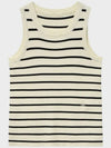 Square neck knit sleeveless black ivory - NOIRER - BALAAN 2