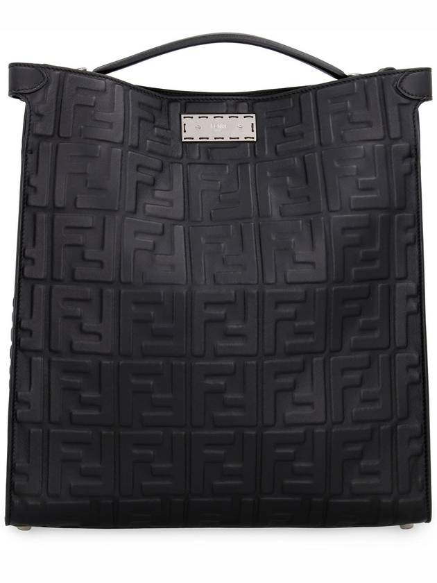 Peekaboo FF Embo Cross Tote Bag Black - FENDI - BALAAN 3